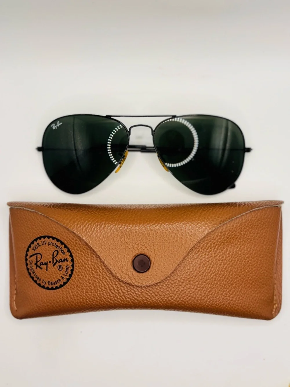 Vintage Ray-Ban Aviator RB3025 Sunglasses w/ Case & 2000 Purchase Docs